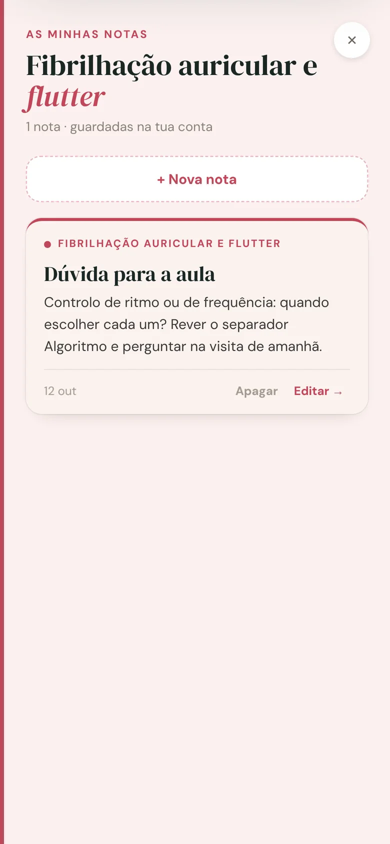 As minhas notas deste tema